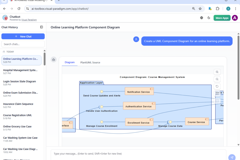 Generador de diagramas de componentes con IA: Cómo Visual Paradigm impulsa su flujo de trabajo de modelado