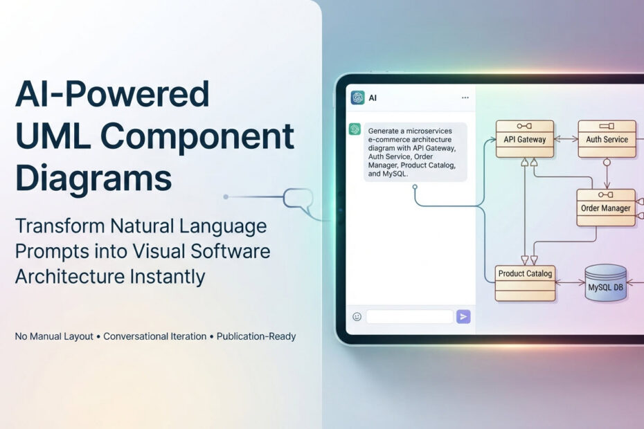 Cómo generar un diagrama de componentes UML a partir de instrucciones en lenguaje natural
