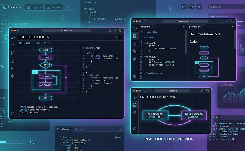 Comment intégrer des diagrammes Mermaid en direct dans les fichiers Markdown et la documentation pour développeurs