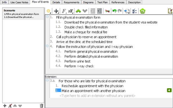 Documenting use case details in Visual Paradigm
