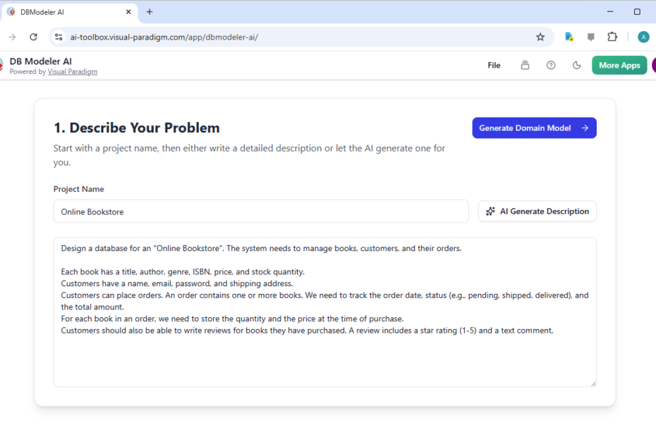 एक स्केलेबल ऑनलाइन पुस्तकालय संरचना का डिज़ाइन करना: एआई-संचालित डेटाबेस डिज़ाइन ऐप अनुभव का अंतिम अनुभव
