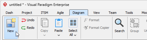 To create a new diagram