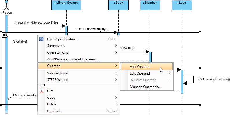 Add another operand to the Alt combined fragment