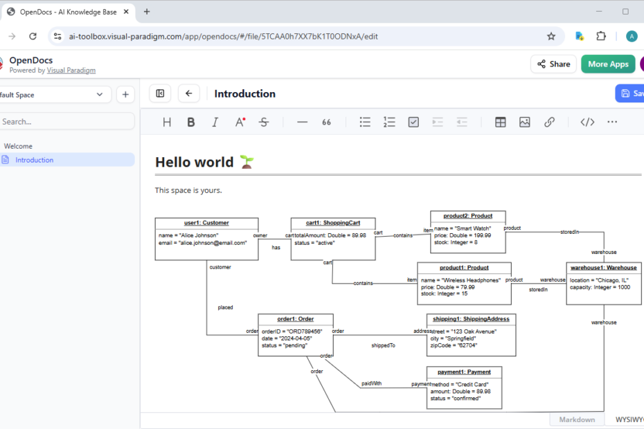 Generator diagramów obiektów AI: Odblokuj natychmiastowe zrzuty UML za pomocą Visual Paradigm