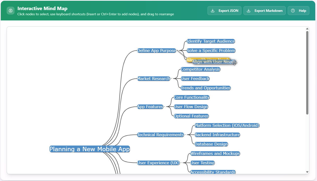 AI-Assisted Brainstorming App