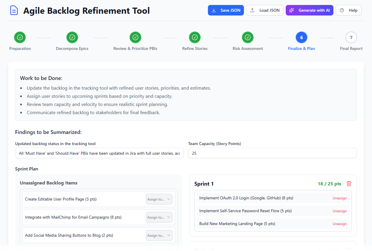 AI Powered Agile Backlog Refinement Tool