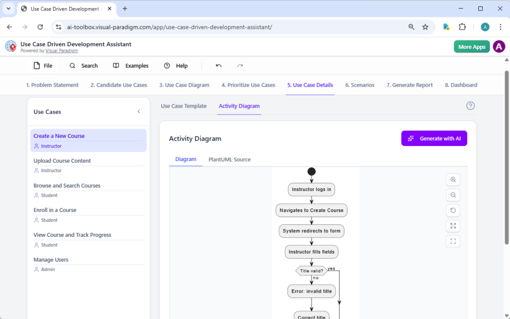 AI Activity Diagram Generator | Visual Paradigm AI