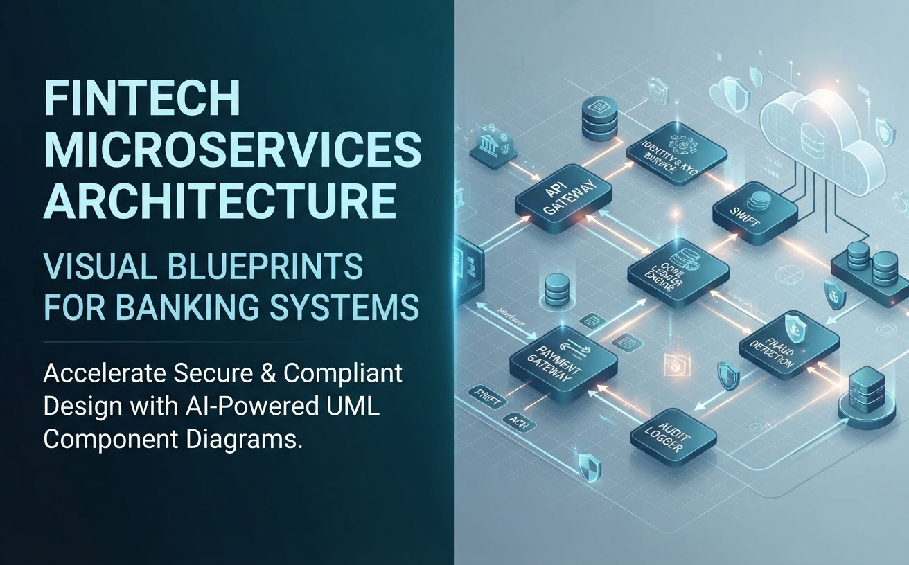 Banking & Fintech Microservices Component Diagram Examples