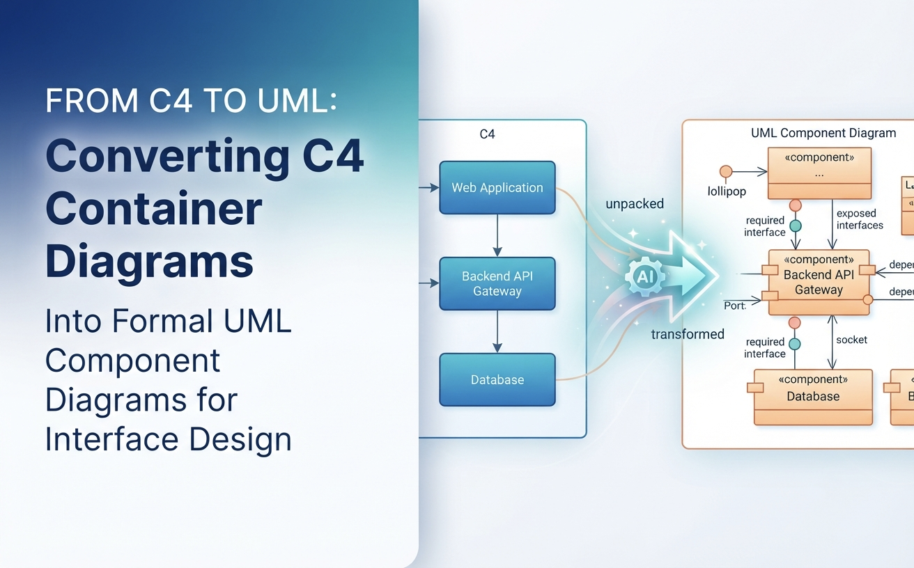 How to Convert C4 Container Diagrams into Formal UML Component Diagrams